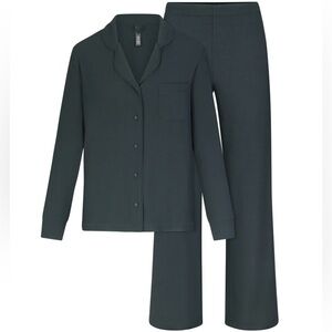 SKIMS NEW WITH TAGS SOFT LOUNGE RIBBED SLEEP SET XS CYPRESS